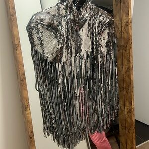 Zara sequin cape